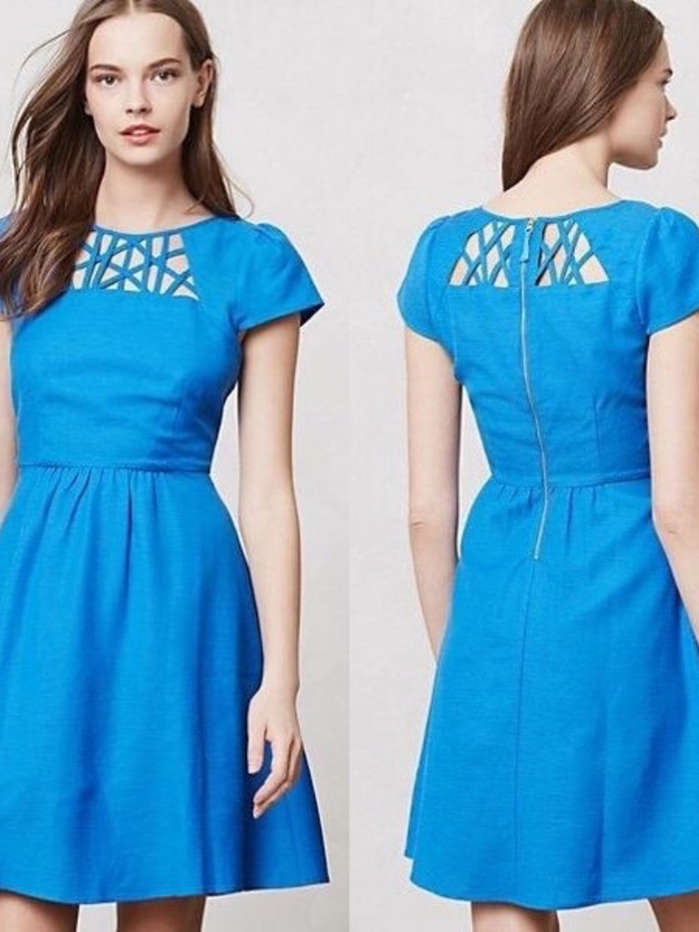 Anthropologie Maeve Aria Dress in Cobalt Blue Size 10